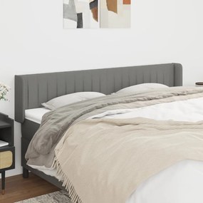 vidaXL Κεφαλάρι με Πτερύγια Σκούρο Γκρι 183x16x78/88 εκ. Υφασμάτινο