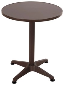 OUTDOOR ROUND TABLE GOSS  ALUMINUM IN BROWN Φ60x70Hcm.