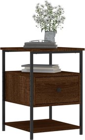 vidaXL Κομοδίνα 2 τεμ. Καφέ Δρυς 40 x 42 x 56 εκ. από Επεξεργ. Ξύλο
