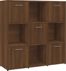 vidaXL Βιβλιοθήκη Καφέ Δρυς 90x30x90 εκ. από Επεξεργασμένο Ξύλο