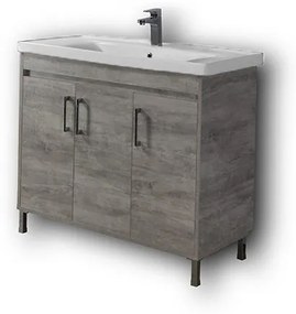 Πάγκος SAVINA CEMENT 100 3BSA100CE0 99X44X86, Νιπτήρας 100x46  3BSA100CE0