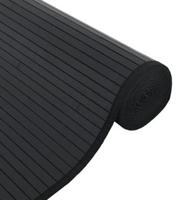 vidaXL Χαλί Ορθογώνιο Μαύρο 60 x 1000 εκ. Μπαμπού