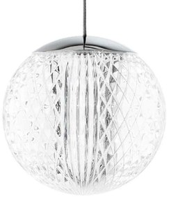 Φωτιστικό Οροφής Diamond 305288 Φ12x216cm Led 650lm 6,5W 3000K Chrome-Clear Ideal Lux