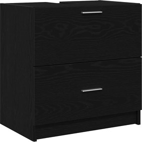 vidaXL Ντουλάπι Μπάνιου Μαύρη Οξυά 59 x 37 x 59 cm Επεξεργασμένο ξύλο