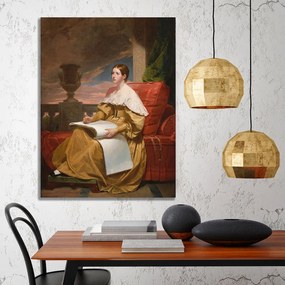 Αναγεννησιακός πίνακας σε καμβά με γυναίκα KNV856 30cm x 40cm