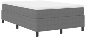 vidaXL Κρεβάτι Box Spring με Στρώμα σε Ανοιχτό Γκρι - 120 x 200 εκ βελουτέ ύφασμα