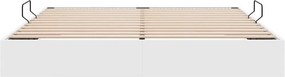 vidaXL Κρεβάτι Αποθήκης Καθαρό Λευκό 193 x 203 cm Τεχνητό δέρμα