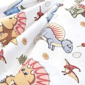 Πάνα Χασέ (80x80) Dimcol Dinosaur 519 White - Blue