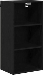 vidaXL Κρεμαστό ντουλάπι Μαύρη Οξυά 40 x 29,5 x 80 εκ.
