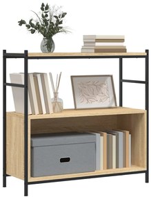 vidaXL Βιβλιοθήκη Sonoma Δρυς 80x30x78,5 εκ. Επεξεργ. Ξύλο / Σίδηρος