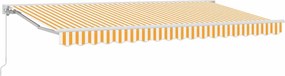 vidaXL Σκελετός Τέντας Κίτρινο και Λευκό 350 x 200 cm