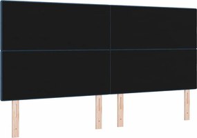 vidaXL LED κεφαλάρι Μπλε ύφασμα
