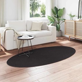 vidaXL Χαλιά χώρου Ωοειδής HUARTE Μαύρο 100 x 200 cm 100% Πολυεστέρας