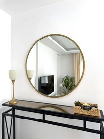 Stewehome Καθρέπτης Στρογγυλός Χρυσό (70 CM) 80x80 cm
