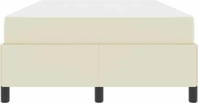 vidaXL Σκελετός Κρεβατιού με στρώμα Κρεμ 120 x 200 cm ύφασμα