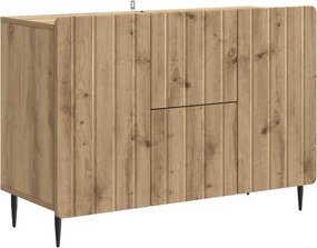 vidaXL Πλαϊνό γραφείο με συρτάρι Artisan Δρυς 89 x 34,5 x 62 εκ.