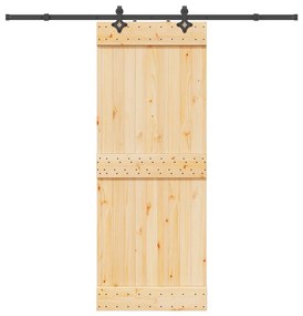 Συρόμενη Μεσόπορτα με Μηχανισμό 80 x 210 εκ. Μασίφ Ξύλο Πεύκου