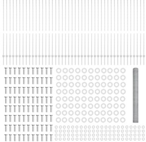 vidaXL Στοιχεία Περιφράξεων 22 τεμάχια U-Channel 160 cm Γαλβανισμένος Χάλυβας