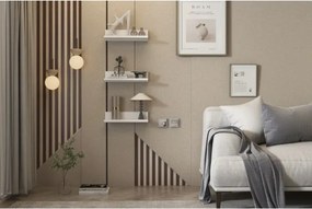Stewehome Σετ 3 τεμαχίων μοντέρνων λευκών ραφιών τοίχου Λευκό 40x10x10 cm