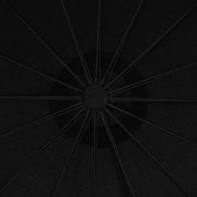 Ομπρέλα Κρεμαστή Μαύρη 3 μ. με Ιστό Αλουμινίου - Μαύρο