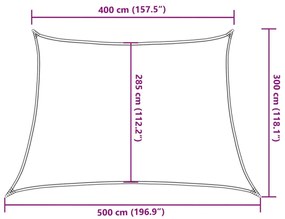 Πανί Σκίασης Λευκό 4/5 x 3 μ. από HDPE 160 γρ./μ² - Λευκό