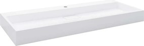 vidaXL Νιπτήρας Λευκός 120x46x11 εκ. Συνθετικός από Τεχνητό Μάρμαρο