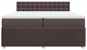 ΚΡΕΒΑΤΙ BOXSPRING ΜΕ ΣΤΡΩΜΑ ΣΚΟΥΡΟ ΚΑΦΕ 200X200 ΕΚ. ΥΦΑΣΜΑΤΙΝΟ 3287580