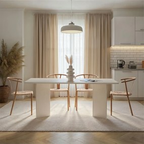 Τραπέζι Τραπεζαρίας Ξύλο Λευκό FLIRE 180x90x75