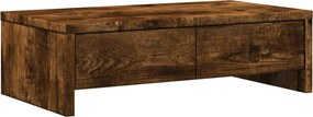 vidaXL Βάση Οθόνης με Συρτάρια Καπνιστή Δρυς 50x27x15 εκ Επεξεργ. Ξύλο