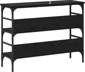 vidaXL Τραπέζι κονσόλας Μαύρη δρυς 100 x 32 x 75 εκ Επεξεργασμένο ξύλο