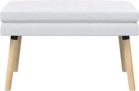 vidaXL Διπλή Επίστρωση Πάγκος Λευκό 80 x 40 x 47 εκ. Ύφασμα