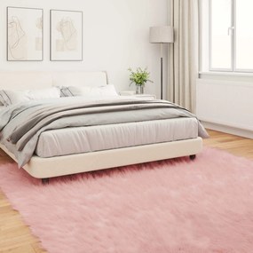 vidaXL Χαλί από τεχνητό πρόβειο δέρμα TAFALLA Ροζ 200 x 200 cm