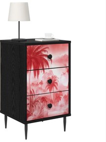 vidaXL Κομοδίνο AACHEN 2 τμχ. Μαύρη Δρυς 36 x 33 x 61 εκ.
