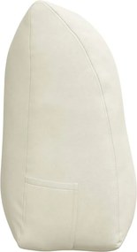 vidaXL Μαξιλάρι Πλάτης Κρεμ 100 x 24 x 50 εκ Βελούδο