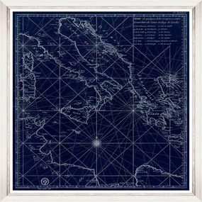 Κάδρο La Mer Mediterranee - Central Side Fa13381 90X100Cm Blue Mindthegap Vertical Ξύλο