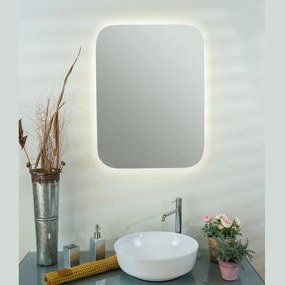 Καθρέπτης τοίχου Curved Project Mirrors με κρυφό φωτισμό Led Διάσταση: 60x80, Διακόπτης Αφής: Όχι, Τοποθέτηση: Κάθετη