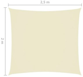 Πανί Σκίασης Ορθογώνιο Κρεμ 2 x 2,5 μ. από Ύφασμα Oxford - Κρεμ