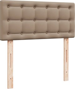 vidaXL Κρεβάτι Boxspring με Στρώμα Καπουτσίνο 120x200εκ.από Συνθ.Δέρμα