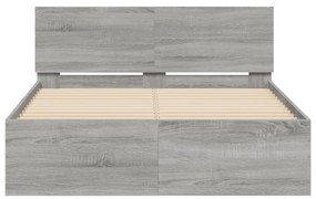 Πλαίσιο Κρεβατιού με Κεφαλάρι Γκρι Sonoma 120x200 εκ. - Γκρι