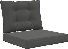 vidaXL Μαξιλάρι Καναπέ Εξωτερικού Χώρου 2 pcs Ανθρακί Πολυεστέρας