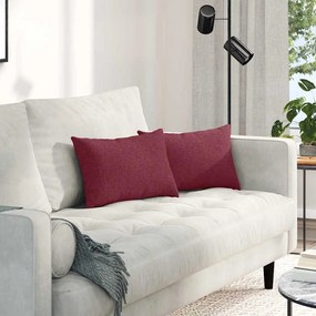 vidaXL Μαξιλάρι Καναπέ 2 pcs Κόκκινο 50 x 30 cm ύφασμα