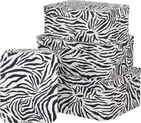 Κουτιά Αποθήκευσης (Σετ 4τμχ) F-V Polybox Zebra 209366