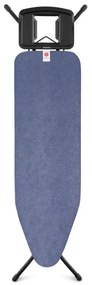 Τραπέζι σιδερώματος Brabantia B 1008299, 124x38 cm, 7 θέσεις ρύθμισης, Μεγάλη θήκη σίδερου, Μπλε