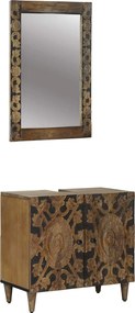 vidaXL Σετ Επίπλων Μπάνιου 2 τμχ. Καφέ 62 x 33 x 58 εκ.