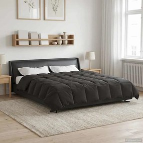 vidaXL Κουβέρτα ολόκληρου του χρόνου Ανθρακί 200 x 220 cm Μικροΐνες
