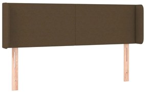 vidaXL Κεφαλάρι Κρεβατιού LED Σκούρο Καφέ 147x16x78/88 εκ. Υφασμάτινο