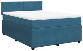 ΚΡΕΒΑΤΙ BOXSPRING ΜΕ ΣΤΡΩΜΑ ΜΠΛΕ 140X190 ΕΚ. ΒΕΛΟΥΔΙΝΟ 3287732