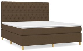 ΚΡΕΒΑΤΙ BOXSPRING ΜΕ ΣΤΡΩΜΑ ΣΚΟΥΡΟ ΚΑΦΕ 160X200 ΕΚ ΥΦΑΣΜΑΤΙΝΟ 3142588