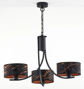 Κρεμαστό Πολύφωτο Arthur Φ65cm Μαύρο