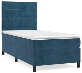 ΚΡΕΒΑΤΙ BOXSPRING ΜΕ ΣΤΡΩΜΑ ΣΚΟΥΡΟ ΜΠΛΕ 80 X 200 ΕΚ. ΒΕΛΟΥΔΙΝΟ 3142993